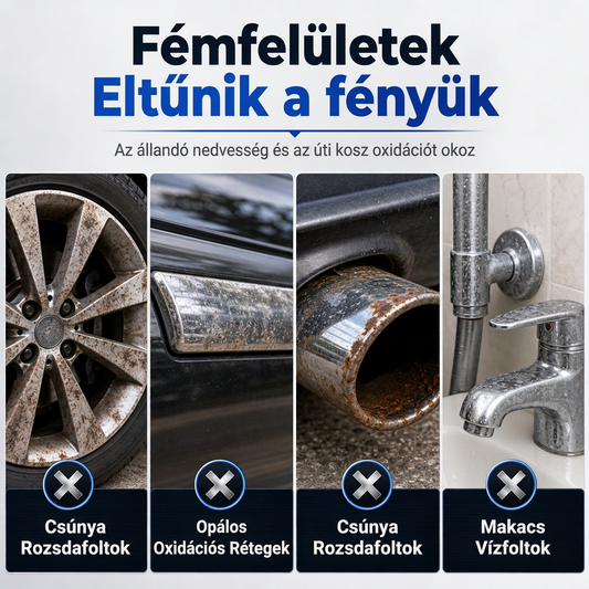 ✨ Fémkróm polírozó és helyreállító paszta ecsettel – Ragyogó króm, új fény 🔥
