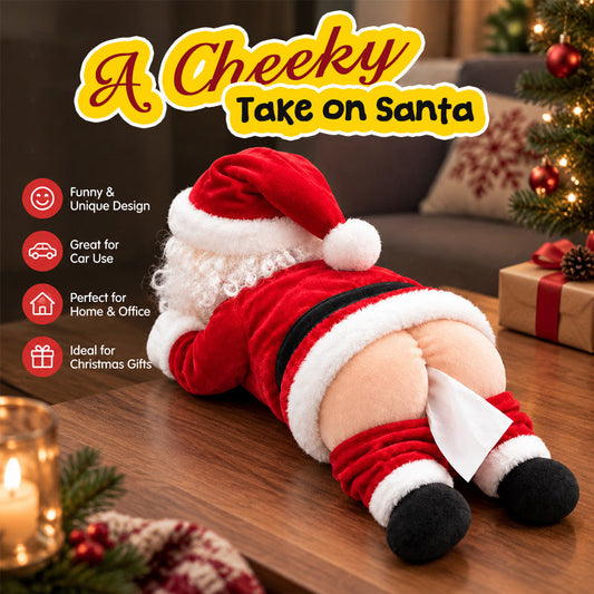 🎅🧻Vicces Mikulás-fenékű papírtörlő-doboz
