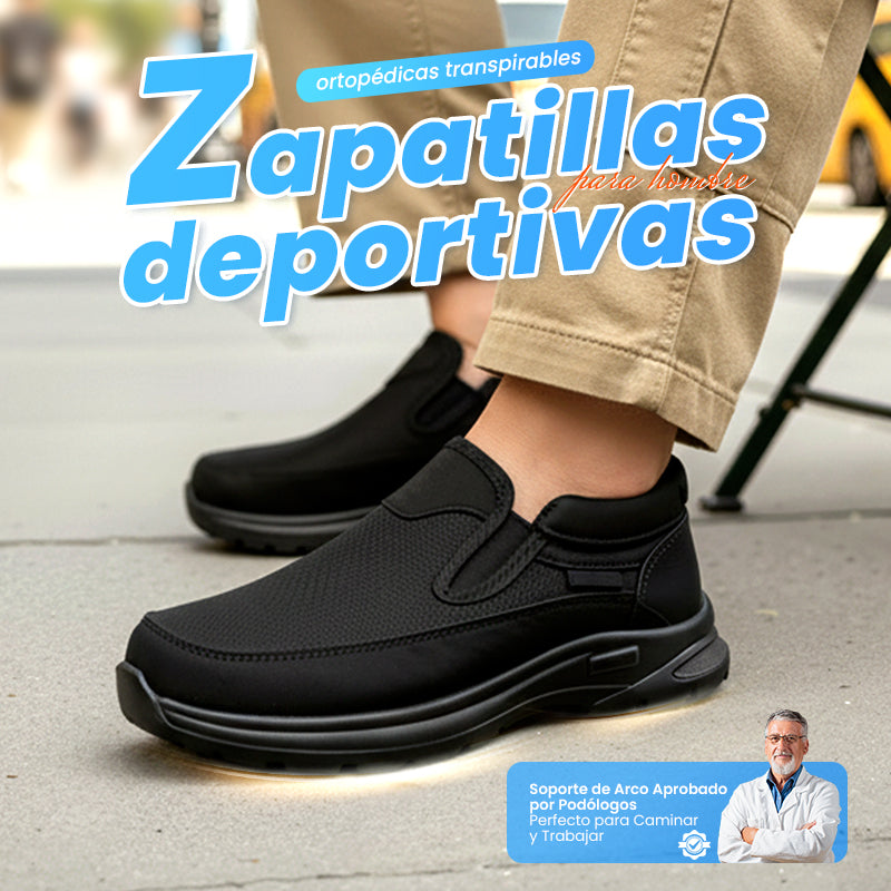 👟Ανδρικά παπούτσια Orthotic Slip-On που αναπνέουν - Memory Foam για καθημερινή άνεση 🏃‍♂️💨
