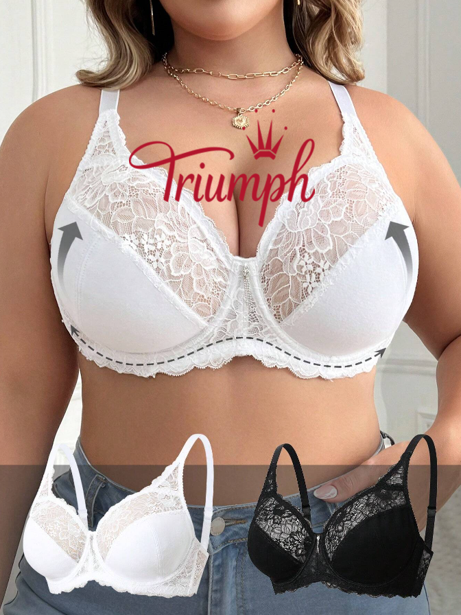 Triumph - (3 τεμάχια) Σέξι σουτιέν Plus Size με δαντέλα