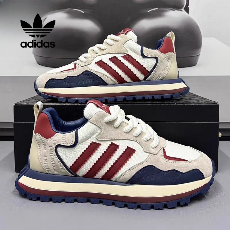 Ρετρό και αθλητικά παπούτσια Adidas από φυσικό δέρμα