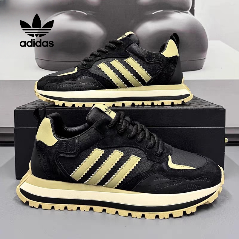 Ρετρό και αθλητικά παπούτσια Adidas από φυσικό δέρμα