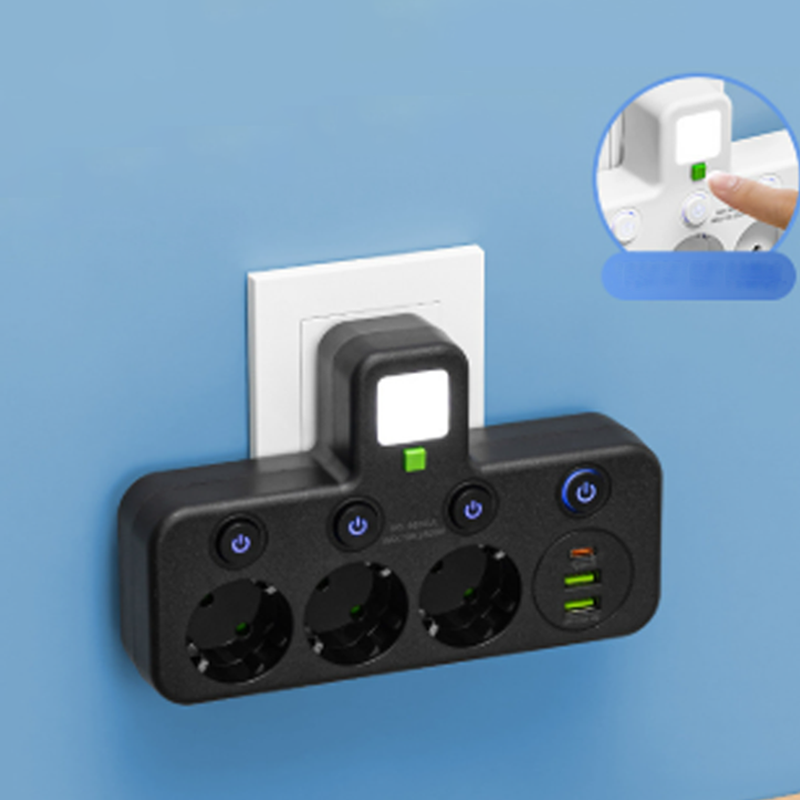 Έξυπνος προεκτατικός με θύρες USB (ευρωπαϊκό βύσμα)
