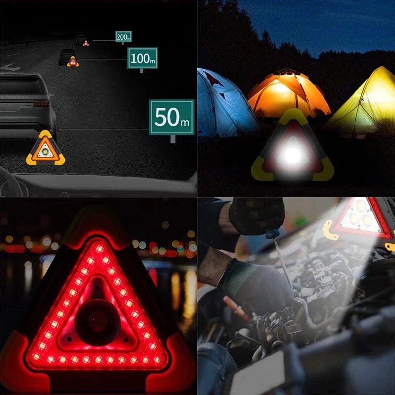 🚗Μεγάλη ειδική προσφορά – 49% έκπτωση🆘3 σε 1 τριγωνικό φως έκτακτης ανάγκης για χρήση στο δρόμο✨
