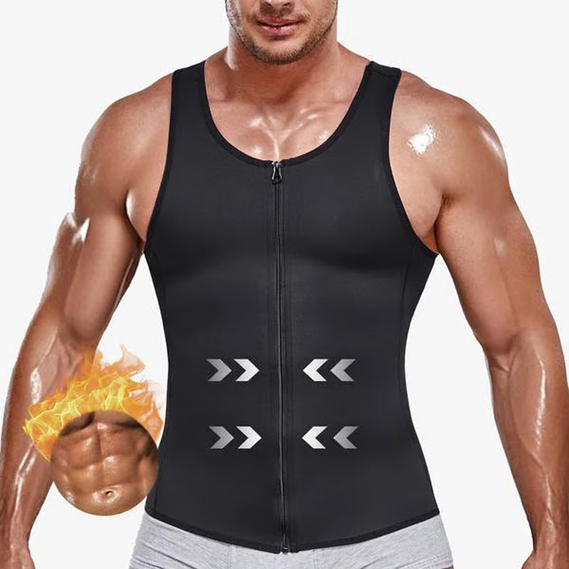 🔥【S-3XL】💪Ανδρικό Μπλουζάκι Συμπιεστικό Ζίπ Στομάχι💥