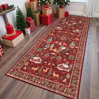 🎄🎅Puha, csúszásmentes karácsonyi szőnyeg otthoni dekorációhoz