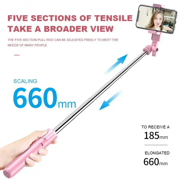 📸✨Αποσπώμενο πολυλειτουργικό selfie stick κινητού τηλεφώνου και βάση