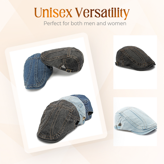 ✨ Retró Elegancia – Unisex Newsboy Sapka! Farmer Anyag, Állítható, Minden Outfithez Passzol 👒