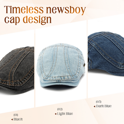 ✨ Retró Elegancia – Unisex Newsboy Sapka! Farmer Anyag, Állítható, Minden Outfithez Passzol 👒