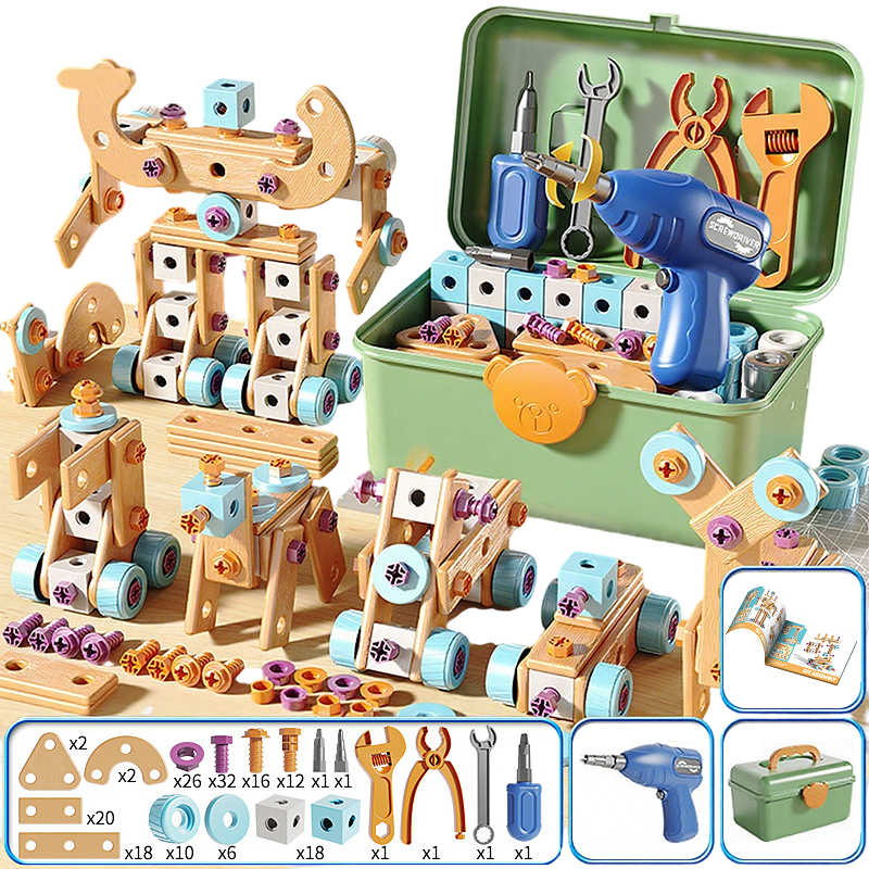🧰Oktató jellegű DIY játék szerszámkészlet gyerekeknek – Építs többet! Tanulj többet! Játssz kreatívan!