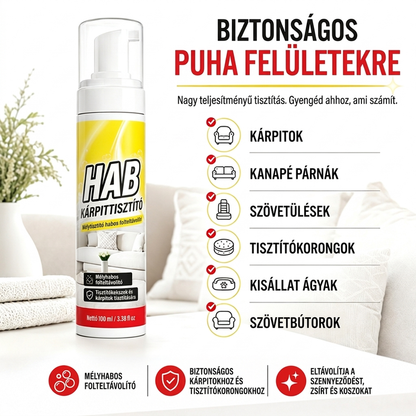 🚗✨ Habos kárpittisztító kanapékhoz és székekhez: Mélyre hatoló tisztítás, pillanatok alatt 🌿🧼