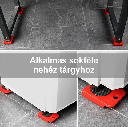 📦🏋️Bútorok szállításához használt csúszósínek – 360°-ban forgatható csúszótalpak, 800 font teherbírású 8 darabos készlet ✨