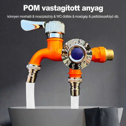 🚿 Dupla vezérlésű hosszabbítható csap – hőálló, fagytűrő, robbanásbiztos. Tökéletes konyhához és fürdőszobához! ✨🔧