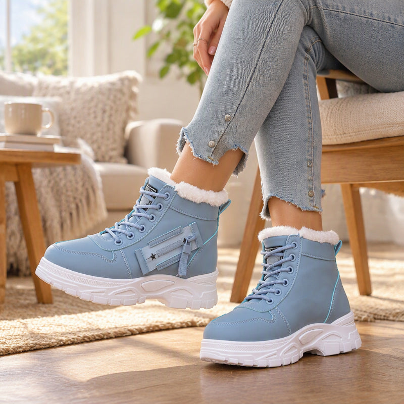 ❄️👢 Női téli meleg plüss bélésű bokacsizma – Kényelmes, melegen tart, divatos ✨
