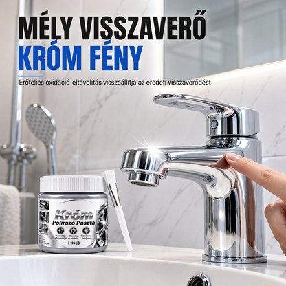 ✨ Fémkróm polírozó és helyreállító paszta ecsettel – Ragyogó króm, új fény 🔥