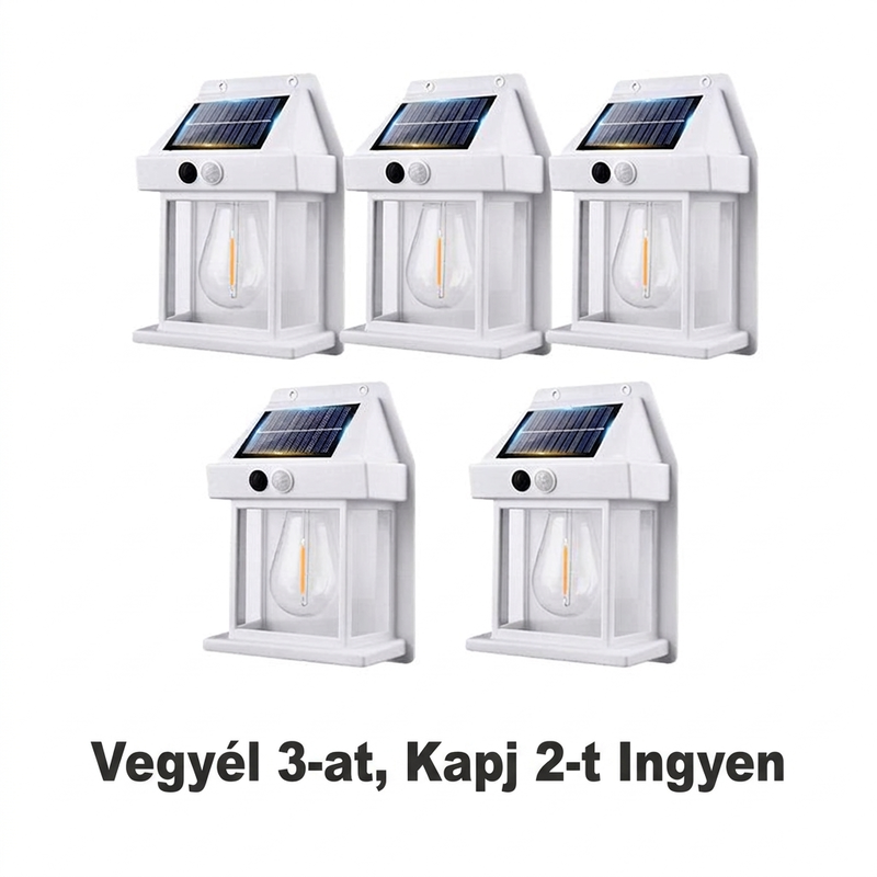 ☀️ 49% KEDVEZMÉNY! Napelemes fali lámpa – Mozgásérzékelővel, IP65 vízállósággal, energiatakarékos ⚡