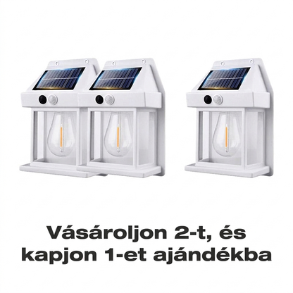 ☀️ 49% KEDVEZMÉNY! Napelemes fali lámpa – Mozgásérzékelővel, IP65 vízállósággal, energiatakarékos ⚡