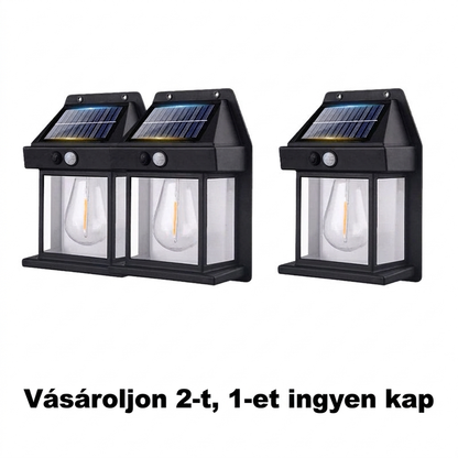 ☀️ 49% KEDVEZMÉNY! Napelemes fali lámpa – Mozgásérzékelővel, IP65 vízállósággal, energiatakarékos ⚡