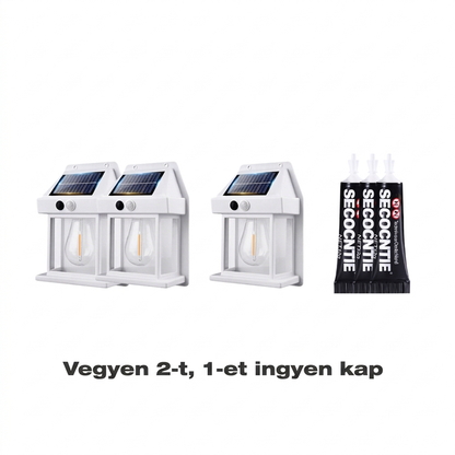 ☀️ 49% KEDVEZMÉNY! Napelemes fali lámpa – Mozgásérzékelővel, IP65 vízállósággal, energiatakarékos ⚡