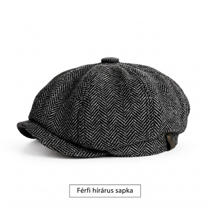 🎩 Brit stílusú nyolcszögletű beret – Vintage, uniszex, alkalmi ✨