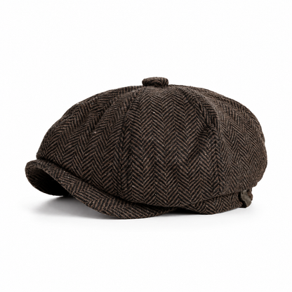 🎩 Brit stílusú nyolcszögletű beret – Vintage, uniszex, alkalmi ✨