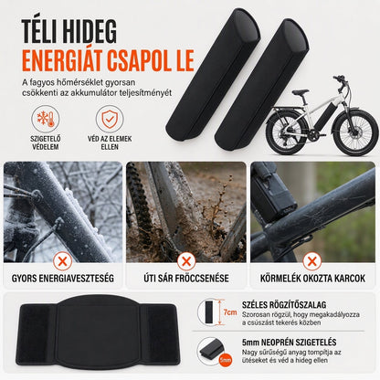 🚲 E-bike akkumulátorvédő – 5 mm-es hőszigetelő neoprén védőhüvely