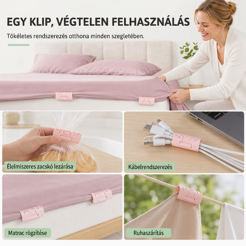 🔥Tűmentes ágyneműkapcsok – tű nélkül is szilárdan rögzítik az ágyneműt, anélkül, hogy megsérülne az anyag 🛏️✨