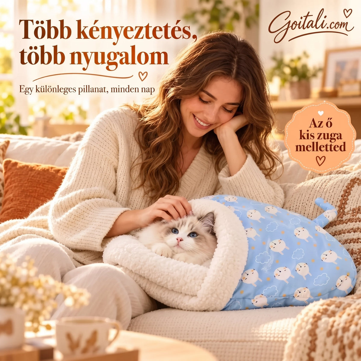 🐾 MOST 50% KEDVEZMÉNY! 🔥 Kényelmes fekhely macskáknak és kutyáknak – plüss, mosógépben mosható, tökéletes választás, hogy megbízható kényelmet és meleget nyújtson kedvencednek ✨