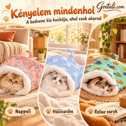 🐾 MOST 50% KEDVEZMÉNY! 🔥 Kényelmes fekhely macskáknak és kutyáknak – plüss, mosógépben mosható, tökéletes választás, hogy megbízható kényelmet és meleget nyújtson kedvencednek ✨