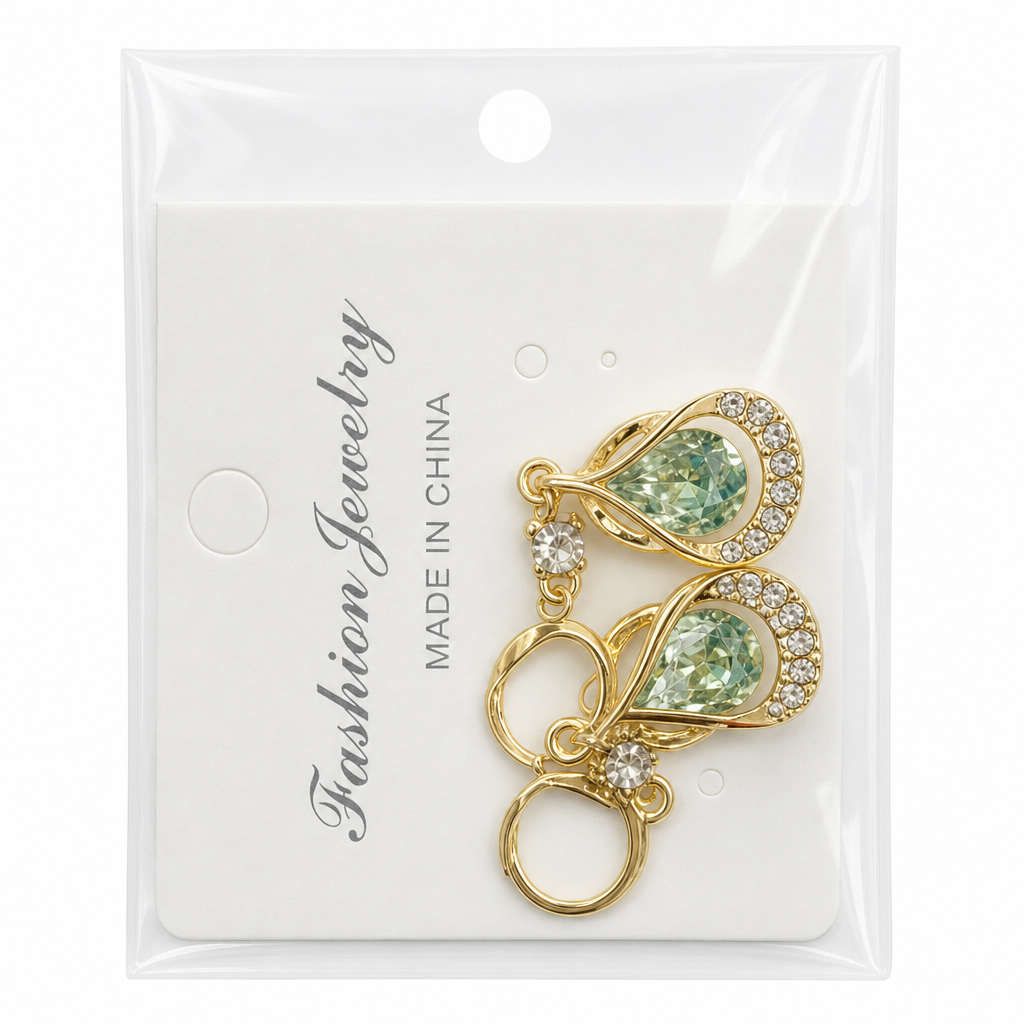 ⏳🔥IDŐKORLÁTOS 50%-OS KEDVEZMÉNY! ⏰🌈Elegáns, strasszos, csepp alakú fülbevalók💎