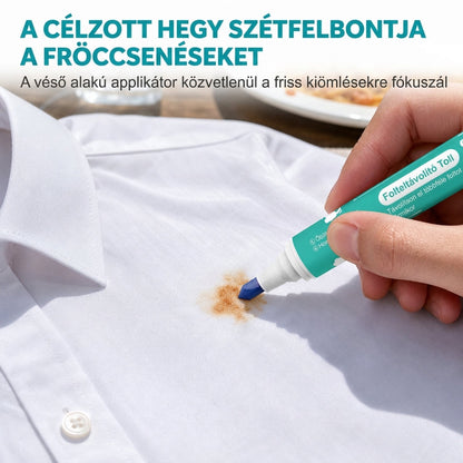 🖊️ Hordozható folteltávolító toll – Azonnali víztelen szöveti folttisztító, precíziós hegyű folteltávolító kávé-, étel- és italfoltokhoz