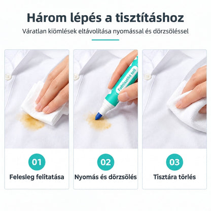 🖊️ Hordozható folteltávolító toll – Azonnali víztelen szöveti folttisztító, precíziós hegyű folteltávolító kávé-, étel- és italfoltokhoz