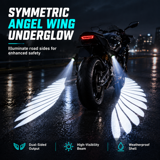 Motorkerékpár LED angyalszárnyú talajvetítő lámpák
