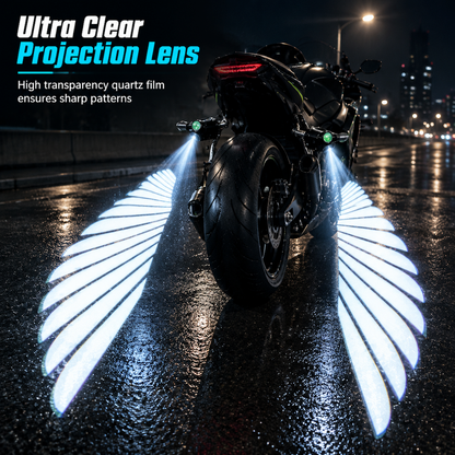 Motorkerékpár LED angyalszárnyú talajvetítő lámpák