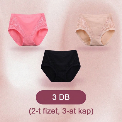 🌸 Plus Size szivárgásgátló bugyi – Magas derék, pamut, egész napos komfort 📦