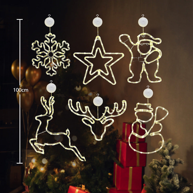 🥳2026-os AKCIÓ 🎄✨DIY karácsonyi ablakra tapadó világítás – fúrás nélkül, nyom nélkül, elemről működik és újrafelhasználható. Számos ünnepi forma, meleg vagy színes fény! 🪟💚