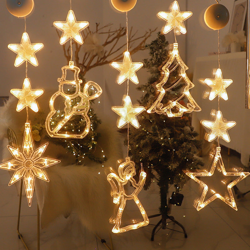 🥳2026-os AKCIÓ 🎄✨DIY karácsonyi ablakra tapadó világítás – fúrás nélkül, nyom nélkül, elemről működik és újrafelhasználható. Számos ünnepi forma, meleg vagy színes fény! 🪟💚