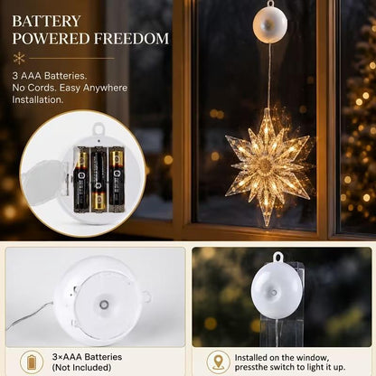🥳2026-os AKCIÓ 🎄✨DIY karácsonyi ablakra tapadó világítás – fúrás nélkül, nyom nélkül, elemről működik és újrafelhasználható. Számos ünnepi forma, meleg vagy színes fény! 🪟💚