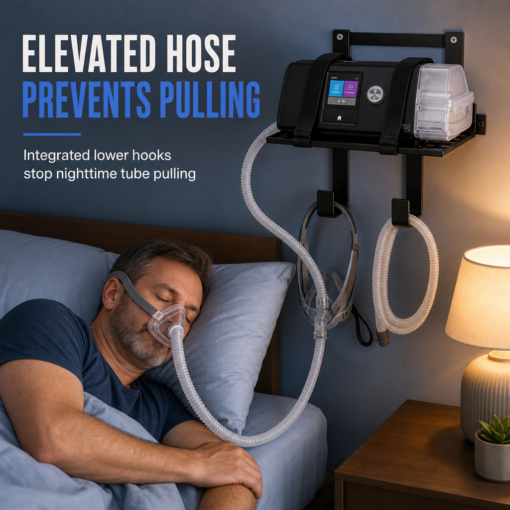 🏠 CPAP éjjeliszekrény-szervező és fali polc | Biztonságos, helytakarékos tárolás