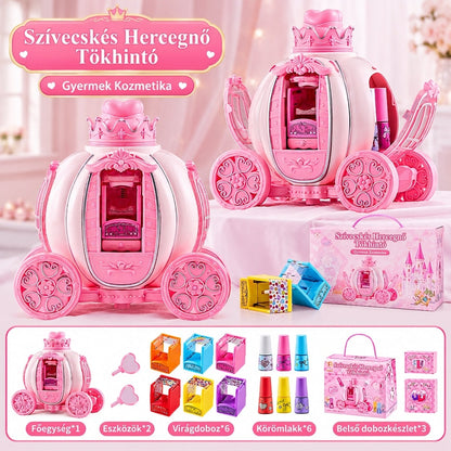🎀 50% kedvezmény! Rózsaszín gyermek sminkes és körömdíszítő táska