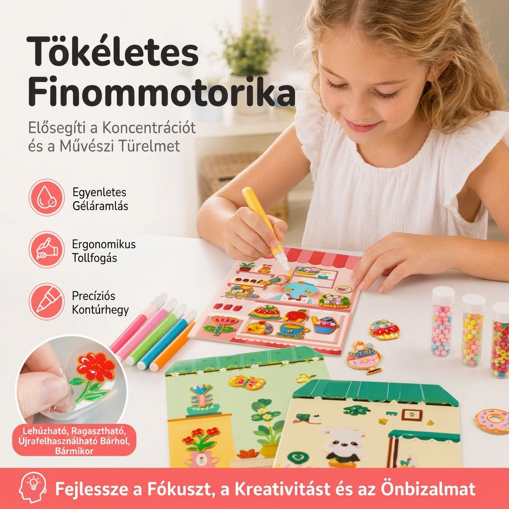 ✨ Készíts hámló ablakdíszeket pillanatok alatt! Sütés nélküli DIY zselés matrica szett 🎨