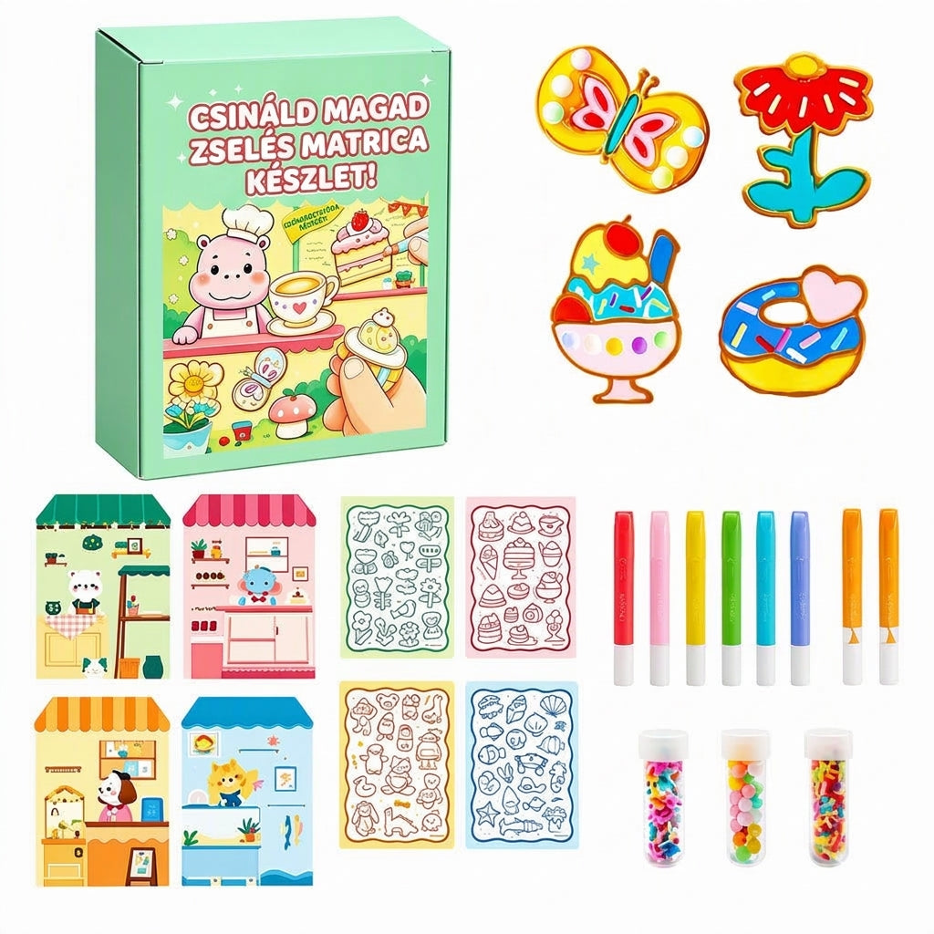 ✨ Készíts hámló ablakdíszeket pillanatok alatt! Sütés nélküli DIY zselés matrica szett 🎨