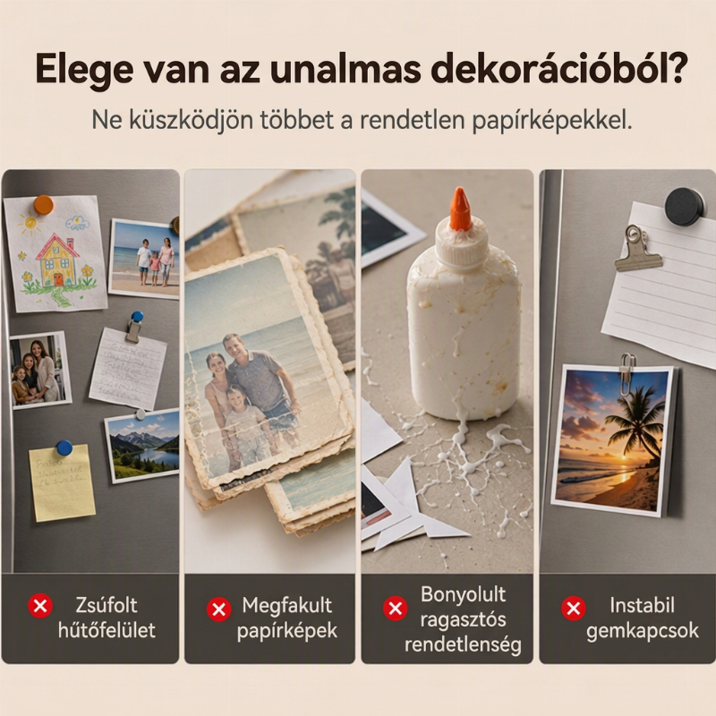 Átlátszó akril DIY hűtőmágnes készlet